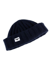 Load image into Gallery viewer, Cashmere Sailor Beanie Navy
