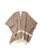 Load image into Gallery viewer, El Solitario Traditional Poncho White Stripe
