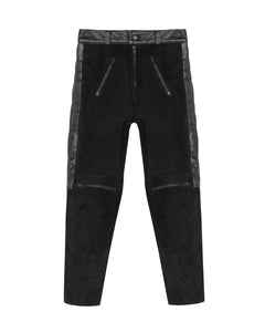 Women's Rascal Leather Motorcycle Pants Black