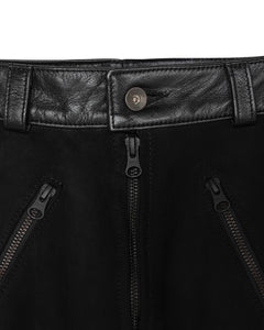 Women's Rascal Leather Motorcycle Pants Black