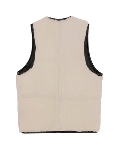 Solitario Reversible Shearling Vest Black