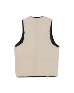 Solitario Reversible Shearling Vest Black