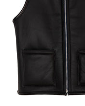 Load image into Gallery viewer, Solitario Reversible Shearling Vest Black
