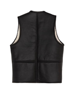 Solitario Reversible Shearling Vest Black