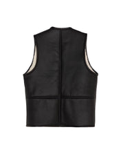 Load image into Gallery viewer, Solitario Reversible Shearling Vest Black
