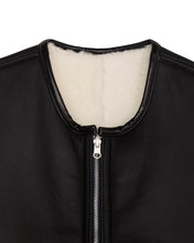 Load image into Gallery viewer, Solitario Reversible Shearling Vest Black
