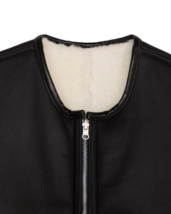 Solitario Reversible Shearling Vest Black