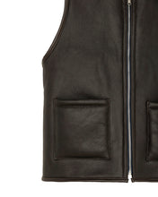 Load image into Gallery viewer, Solitario Reversible Shearling Vest Brown
