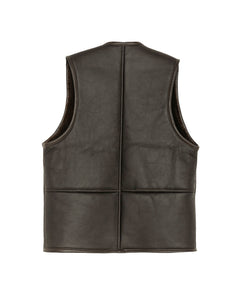 Solitario Reversible Shearling Vest Brown