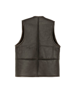 Solitario Reversible Shearling Vest Brown