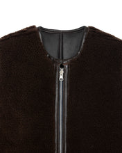 Load image into Gallery viewer, Solitario Reversible Shearling Vest Brown
