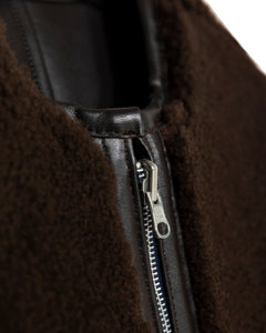 Solitario Reversible Shearling Vest Brown