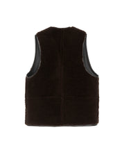 Load image into Gallery viewer, Solitario Reversible Shearling Vest Brown
