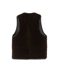 Solitario Reversible Shearling Vest Brown