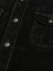 El Solitario Vandal Suede Overshirt Black. detail 1