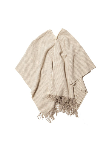 El Solitario Traditional Poncho White