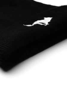 El Solitario El Solitario Cashmere Beanie Hat black. Logo