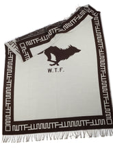 Load image into Gallery viewer, El Solitario Outlaw Blanket Ivory &amp; Chocolate. Logo
