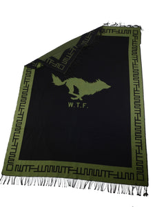 El Solitario Outlaw Blanket Black & Olive. Logo