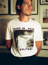 Load image into Gallery viewer, El Solitario Pain White T-Shirts. Rider
