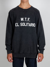 Load image into Gallery viewer, El Solitario WTF Black sweatshirt. Front Model

