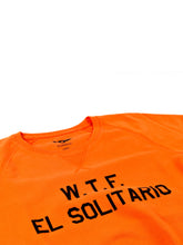 Load image into Gallery viewer, El Solitario WTF Orange Sweatshirt. Front Detail
